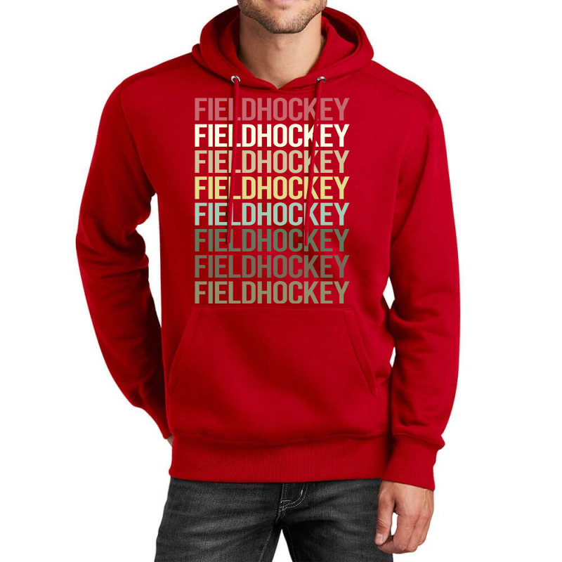 Colorful Text Field Hockey Vintage Unisex Hoodie by abataymunaevj | Artistshot