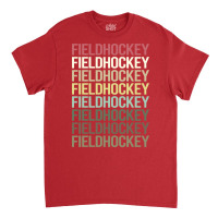 Colorful Text Field Hockey Vintage Classic T-shirt | Artistshot