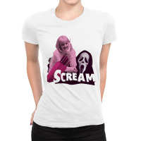 Scream With Girl Ladies Fitted T-shirt | Artistshot