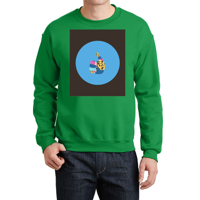 Hand Green Crewneck Sweatshirt by lorinealazem3 | Artistshot