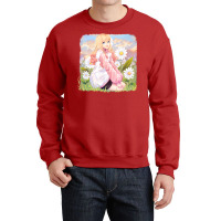 Flower Field Xi Yui Red Crewneck Sweatshirt | Artistshot