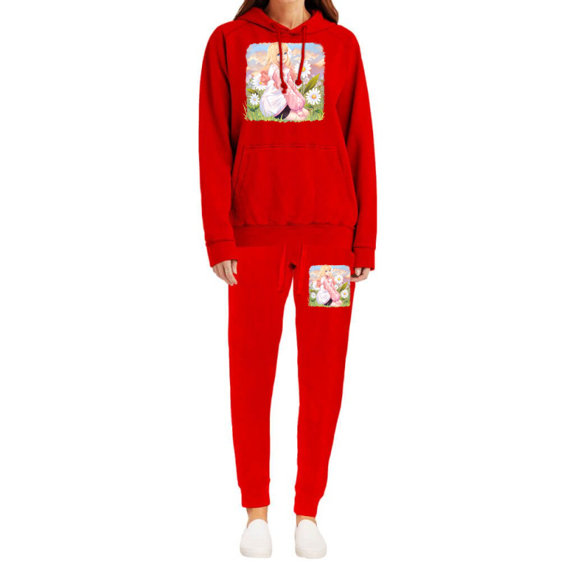 Flower Field Xi Yui Red Hoodie & Jogger set by abataymunaevj | Artistshot