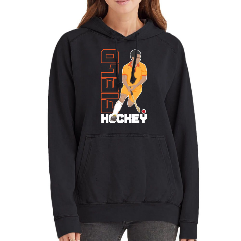 Field Hockey Yellow Vintage Hoodie | Artistshot