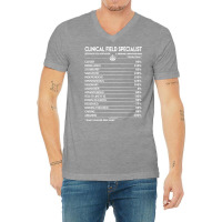 Clinical Field Specialist T  Clinical Field Specia V-neck Tee | Artistshot