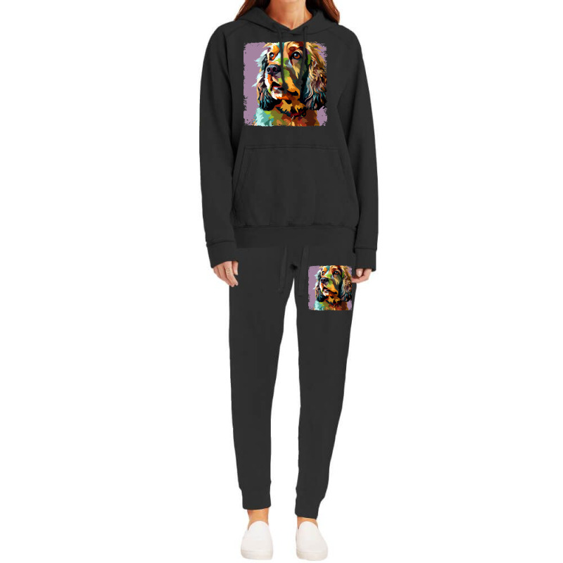 Field Spaniel Pop Art Dog Lover Gifts Girl Hoodie & Jogger set by piltoroseros | Artistshot