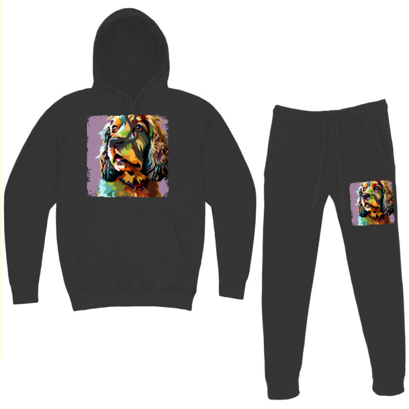 Field Spaniel Pop Art Dog Lover Gifts Girl Hoodie & Jogger set by piltoroseros | Artistshot