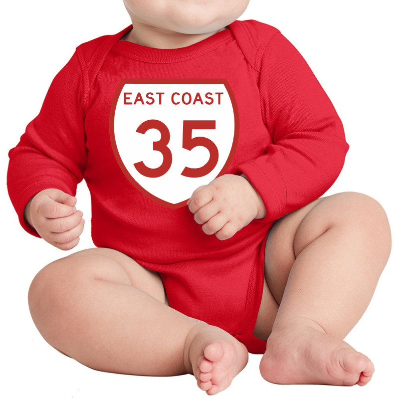 Highway 35 East Coast Long Sleeve Baby Bodysuit by suiittukijo | Artistshot