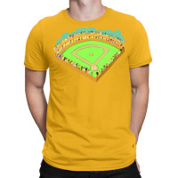 Baseball Field With Spectators In The Stands Yello T-shirt | Artistshot