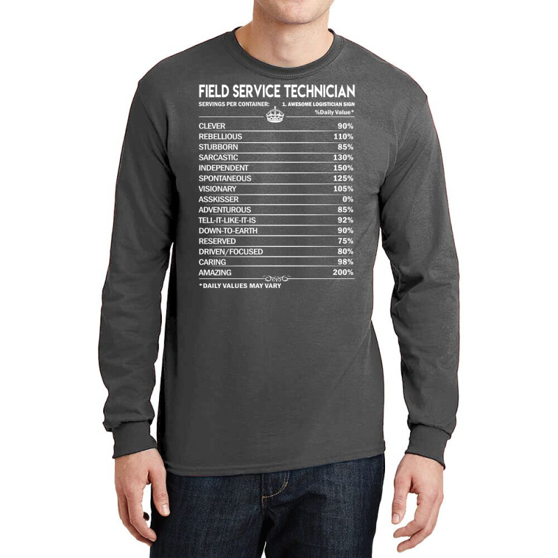 Field Service Technician T  Daily Factors 2 Gift I Long Sleeve Shirts | Artistshot