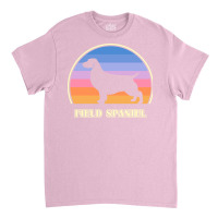 Field Spaniel Vintage Sunset Dog Cute Aesthetic Classic T-shirt | Artistshot