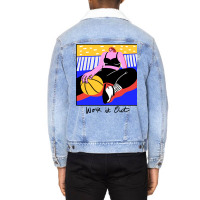 Work It Out Retro Unisex Sherpa-lined Denim Jacket | Artistshot