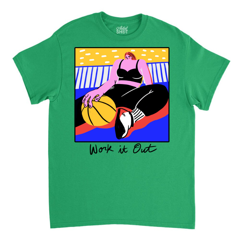 Work It Out Retro Classic T-shirt by eialmanuter | Artistshot