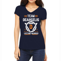 Team Deangelis Lifetime Member Family Name Surname Women's V-neck T-shirt | Artistshot