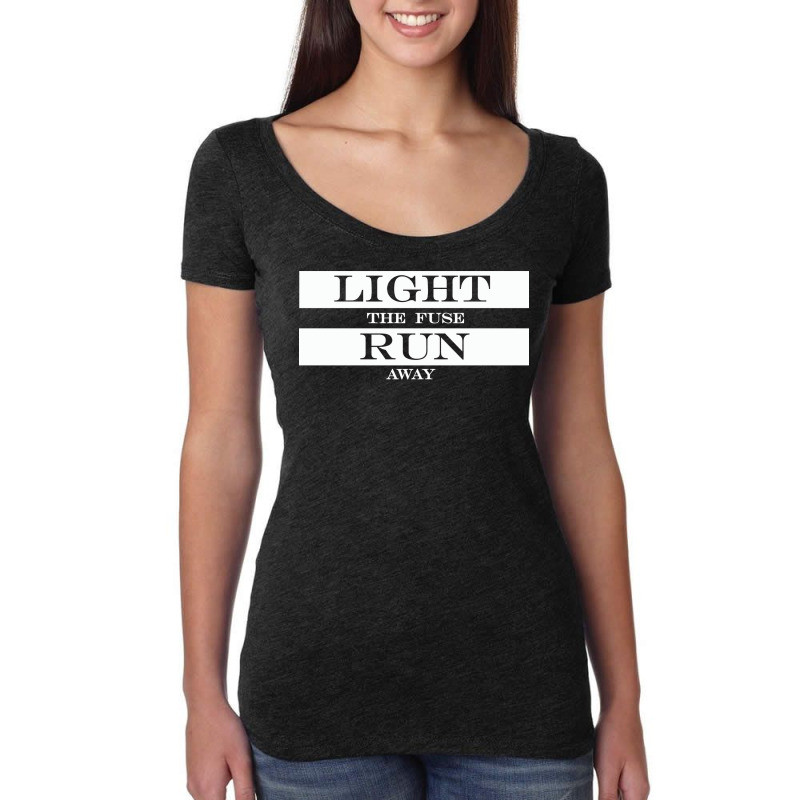 Light The Fuse Run Away Cute Women's Triblend Scoop T-shirt by vllaidenisoi | Artistshot