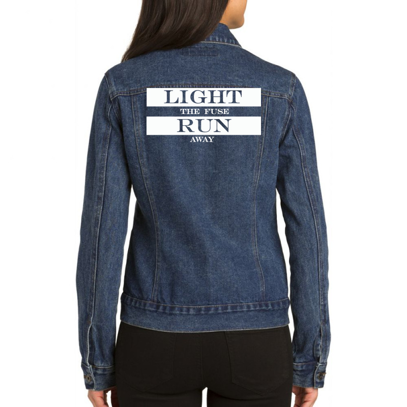 Light The Fuse Run Away Cute Ladies Denim Jacket by vllaidenisoi | Artistshot