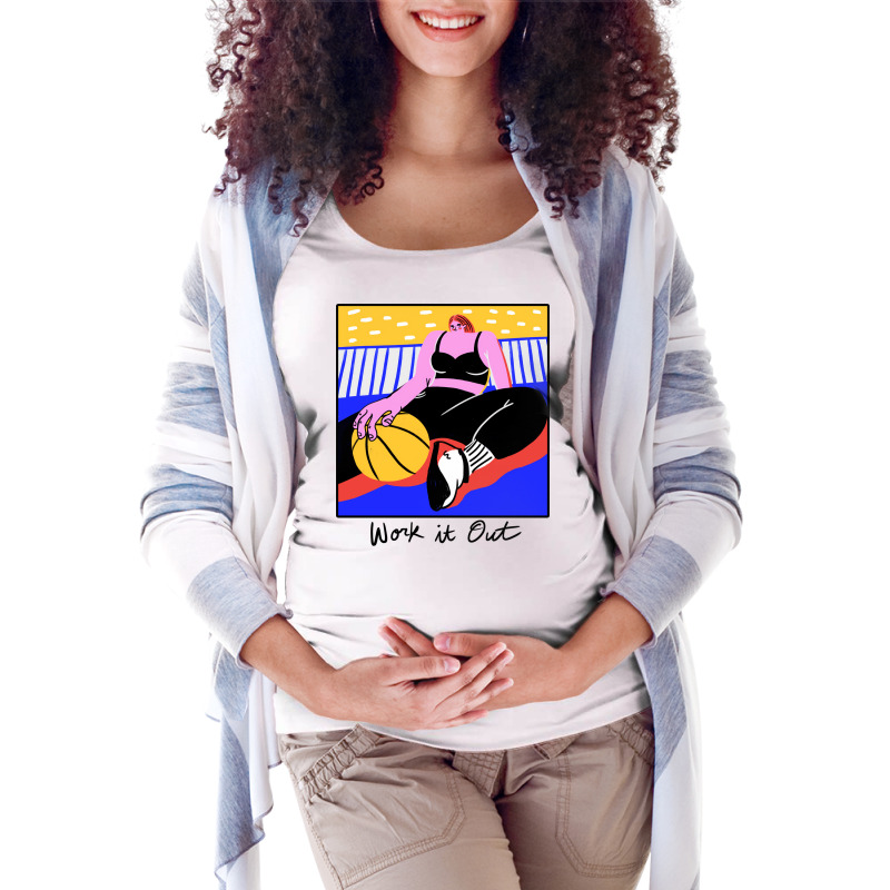 Work It Out 80s Maternity Scoop Neck T-shirt by maricanakevr | Artistshot