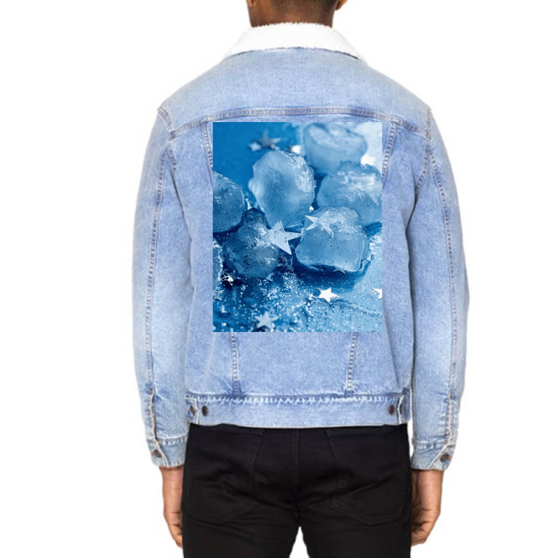 Ice Cubes Unisex Sherpa-Lined Denim Jacket by sivelslebeckl | Artistshot