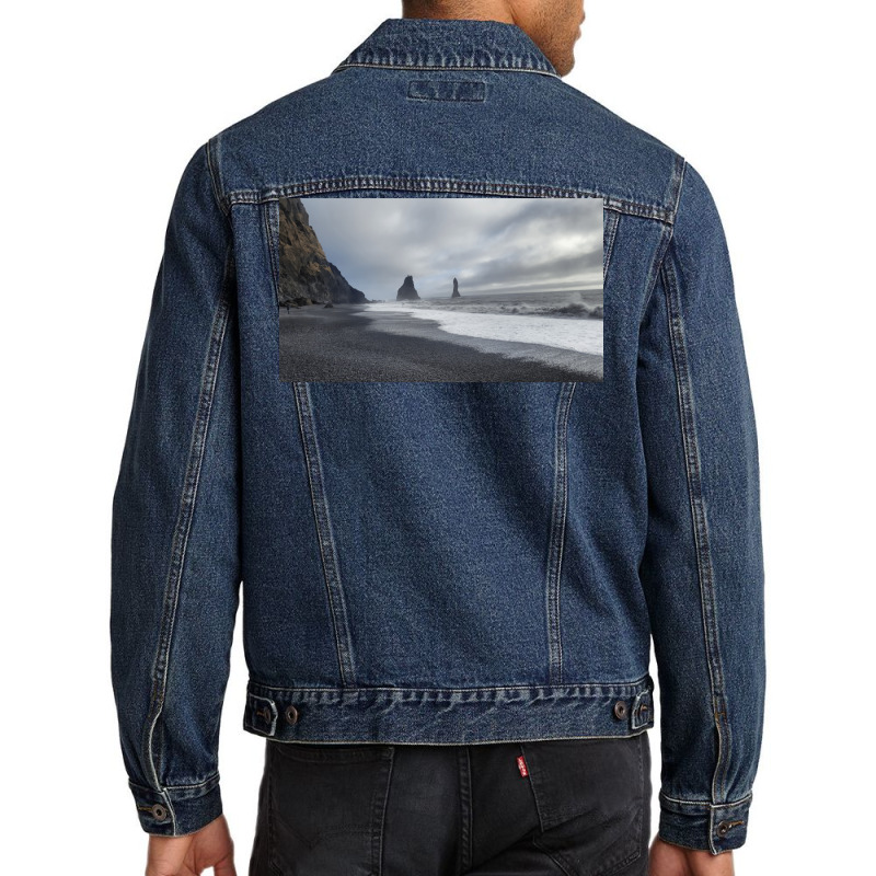 The Black Beach Men Denim Jacket by lannonchisumn | Artistshot