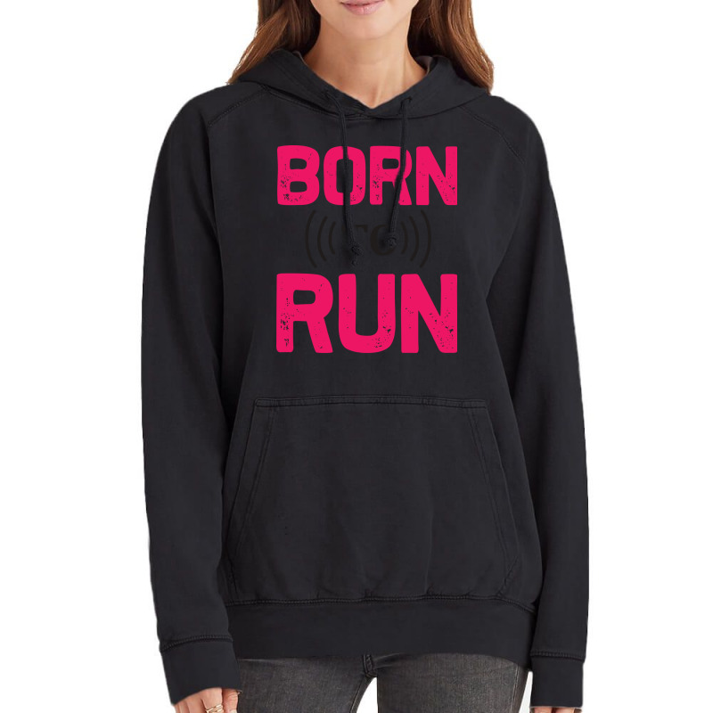 Running Born To Run Vintage Hoodie | Artistshot