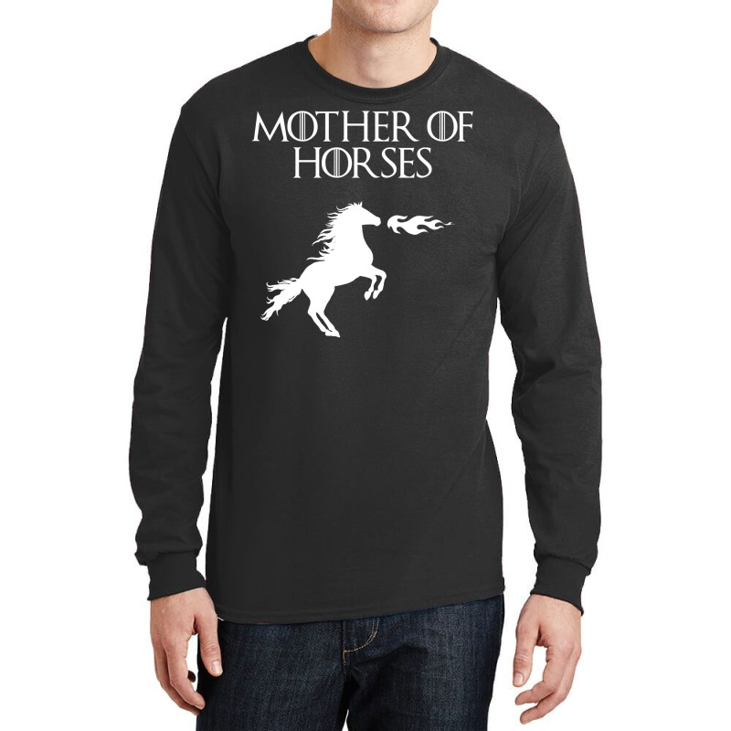 Mother Of Horses (white) Long Sleeve Shirts by sivelslebeckl | Artistshot