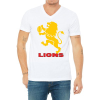 Golden Lions V-neck Tee | Artistshot