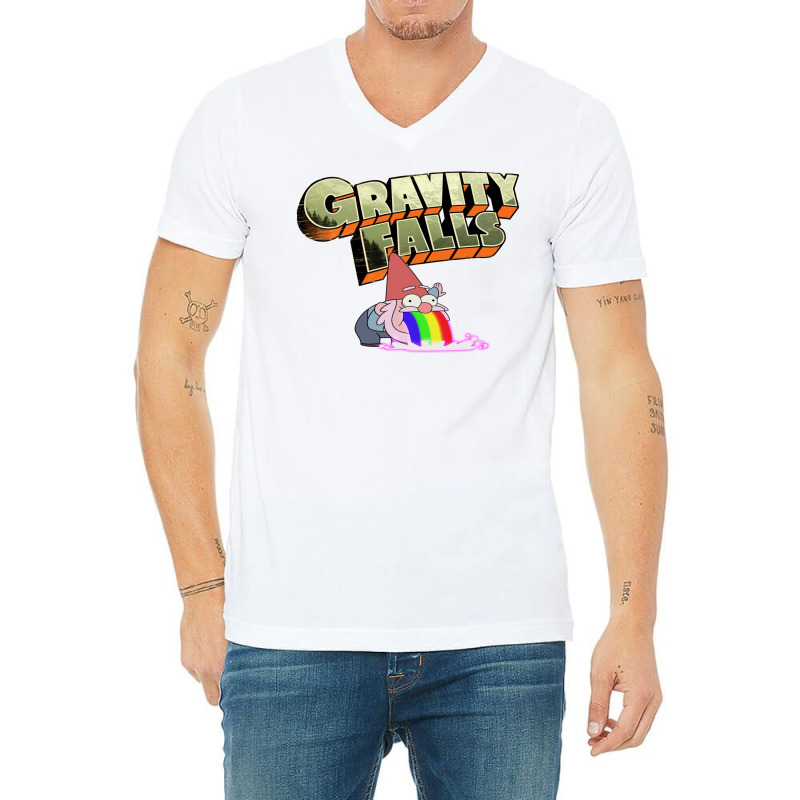 Gravity Falls Gnome Puke V-neck Tee | Artistshot