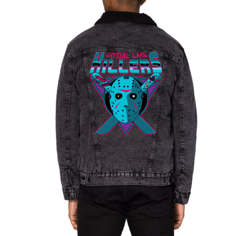 Crystal Lake Killers (retro Variant) Unisex Sherpa-Lined Denim Jacket by cuestapinnb | Artistshot