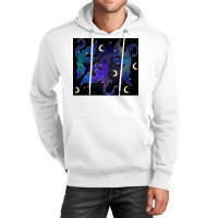 Night Sky Dragons Flying Unisex Hoodie | Artistshot