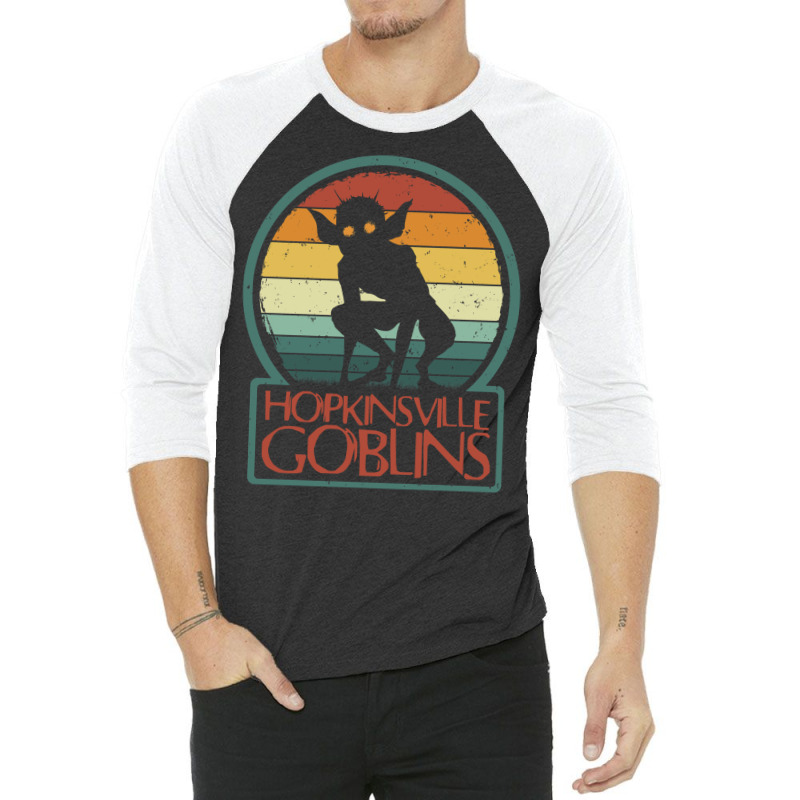 Hopkinsville Goblins   Cool Retro Vintage Kentucky 3/4 Sleeve Shirt | Artistshot