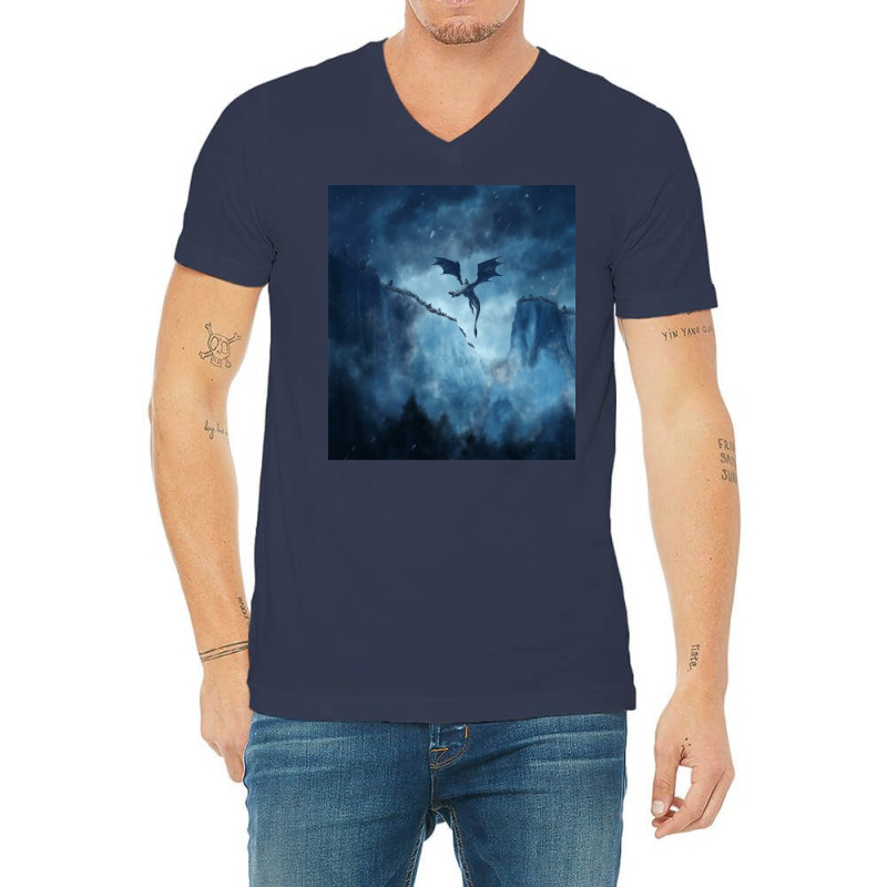 The Night King Arrives V-Neck Tee by ferrarperishc | Artistshot