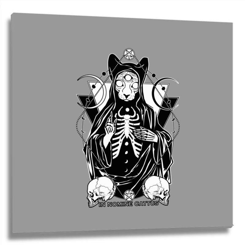 In Nomine Cattus   The Cat Priest Metal Print Square by gabyorn2 | Artistshot