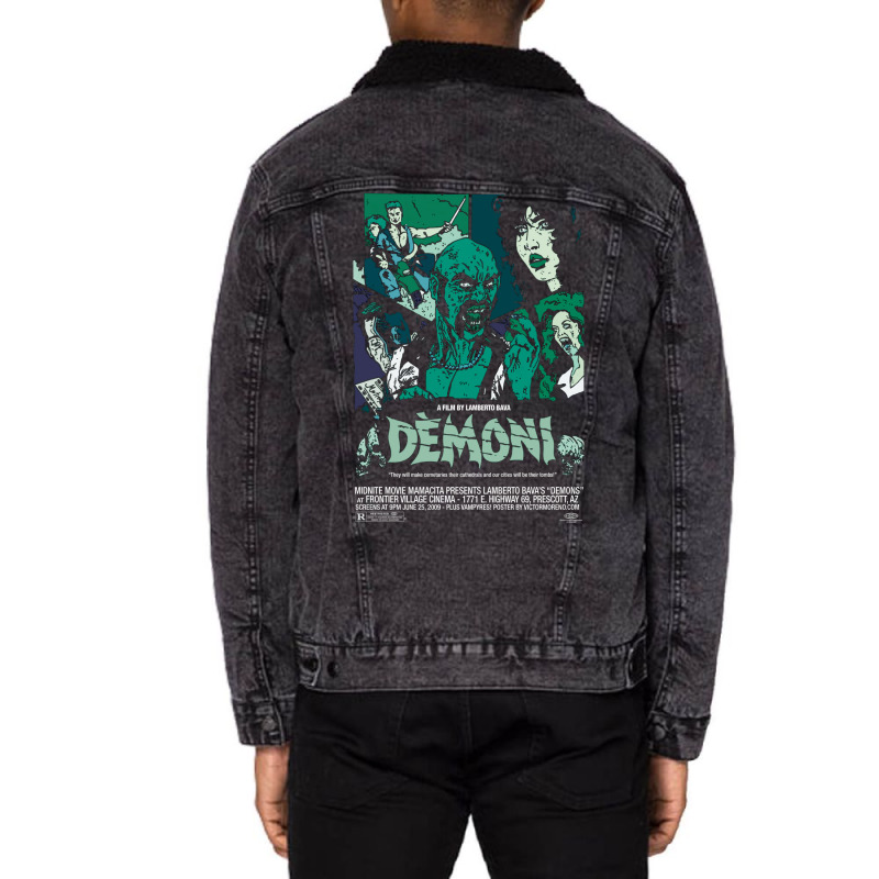 Demons 3 Unisex Sherpa-lined Denim Jacket | Artistshot