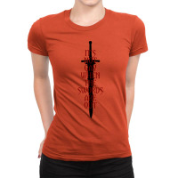 It's Not Gay When The Swords Are Out Ladies Fitted T-shirt | Artistshot