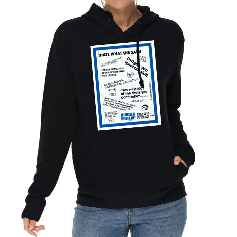 The Office Quotes Lightweight Hoodie by jesmergravel0 | Artistshot