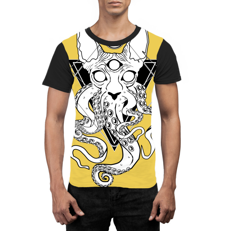 Cathulhu   The Cosmic Tentacle Cat Graphic T-shirt by fiserpoughk | Artistshot