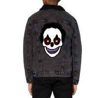 Clown Skull   Pat Unisex Sherpa-lined Denim Jacket | Artistshot