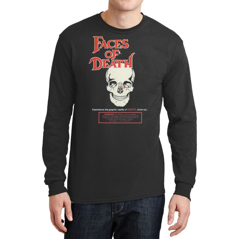 Faces Of Death   Cover Art（1978）☆vhsgasm Vid Long Sleeve Shirts | Artistshot