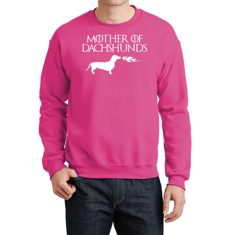 Mother Of Dachshunds (white) Crewneck Sweatshirt by peatcrascow | Artistshot