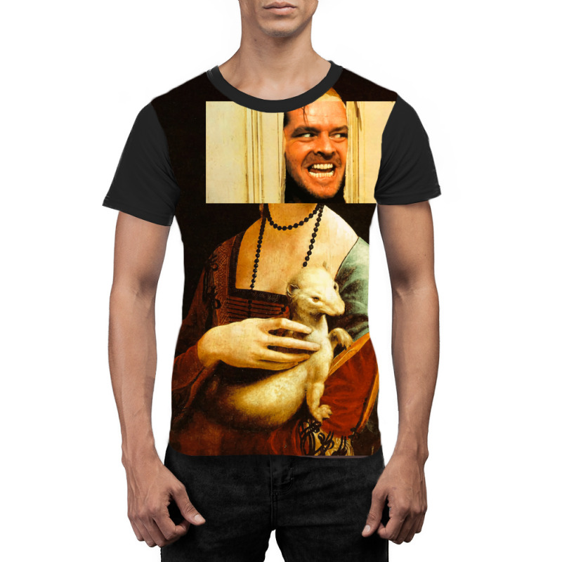 Lady With An Ermine Jack Nicholson Art 2 Graphic T-shirt | Artistshot