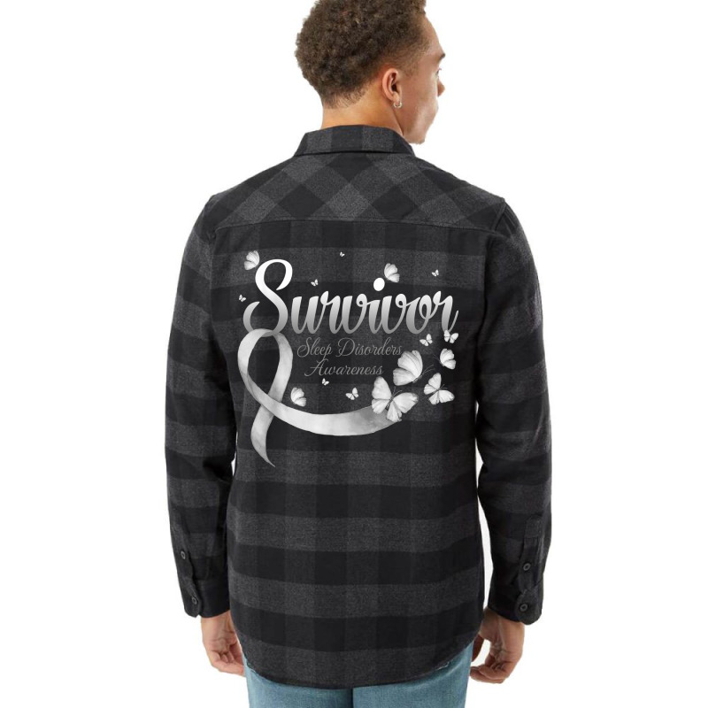 Butterfly Survivor Sleep Disorders Awareness Flannel Shirt | Artistshot