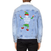 Nurse Squad Elf Family Matching Christmas Pajamas Unisex Sherpa-lined Denim Jacket | Artistshot