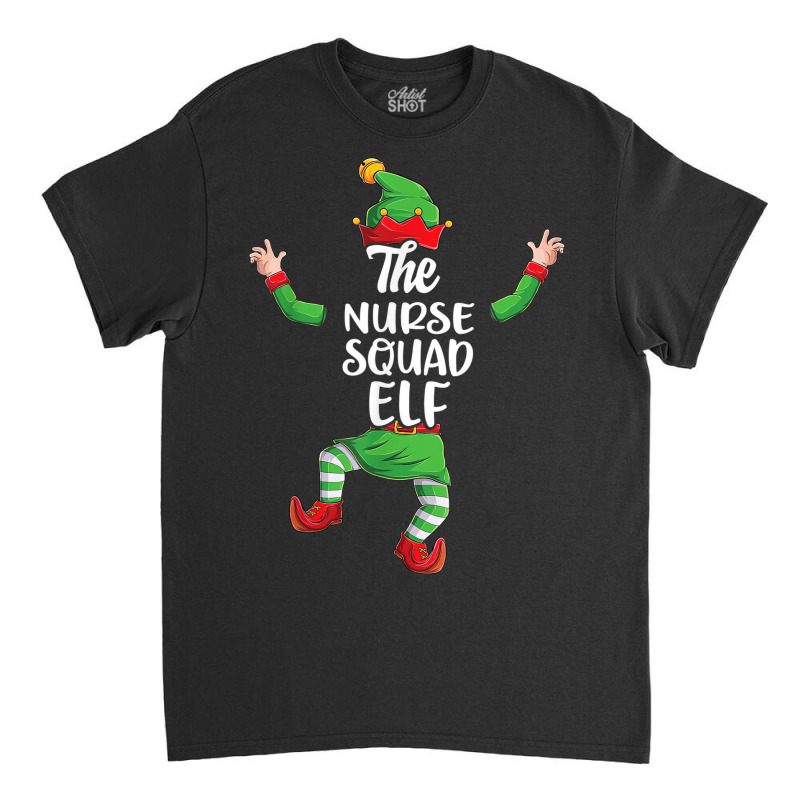 Nurse Squad Elf Family Matching Christmas Pajamas Classic T-shirt | Artistshot