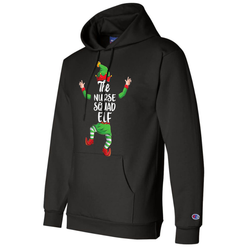 Nurse Squad Elf Family Matching Christmas Pajamas Champion Hoodie | Artistshot