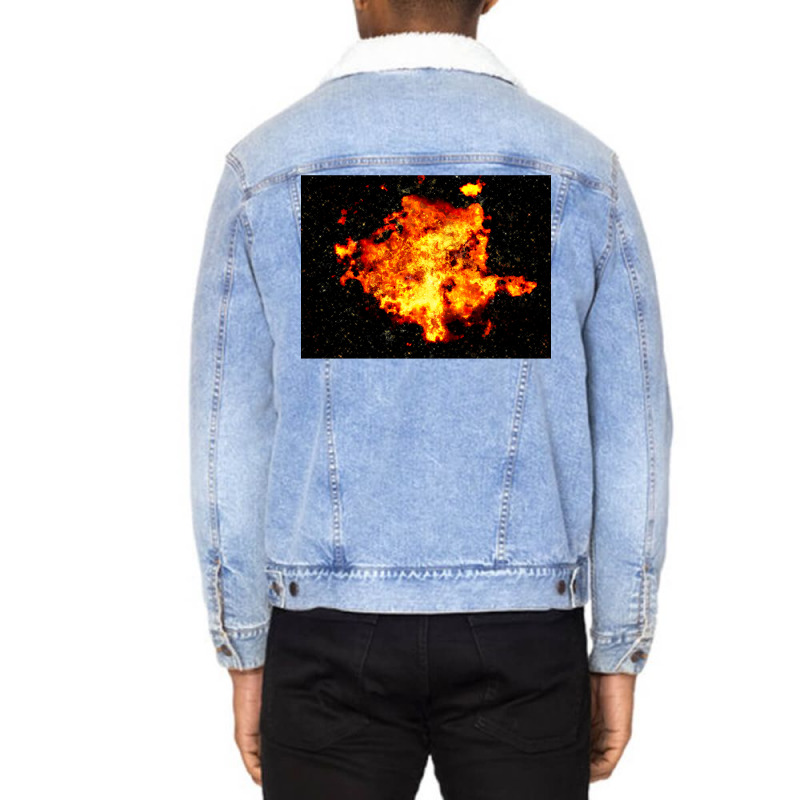 Inferno Unisex Sherpa-Lined Denim Jacket by nanzolveyt | Artistshot