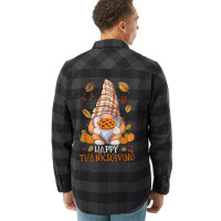 Cute Gnome Happy Thanksgiving Autumn Fall Pumpkin Flannel Shirt | Artistshot