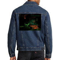 Never Tickle A Sleeping Dragon Men Denim Jacket | Artistshot