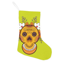 Orange Skull Holiday Stocking | Artistshot