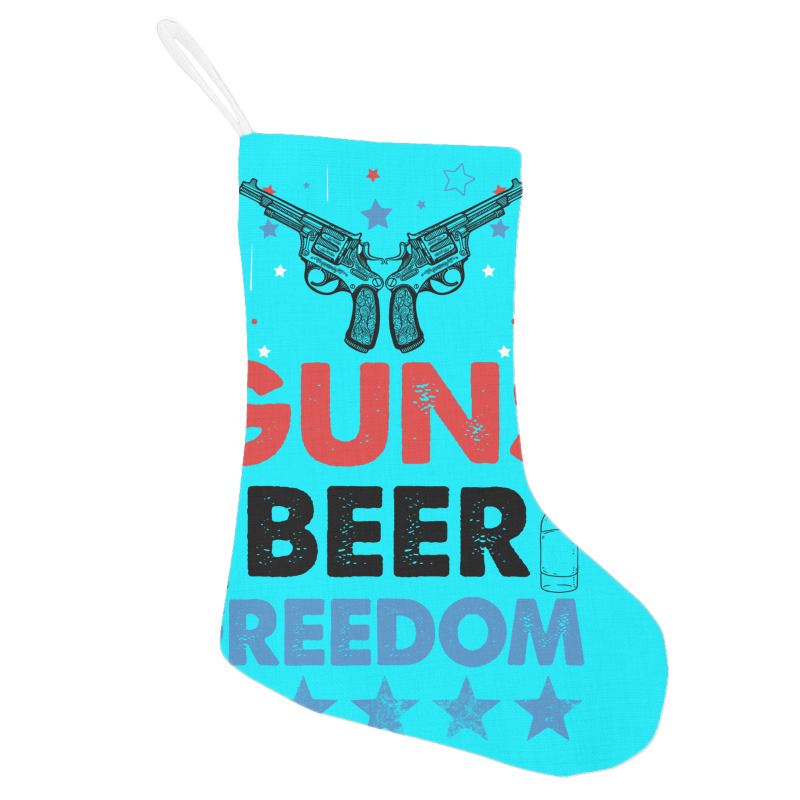 Guns Beer Freedom For White Holiday Stocking | Artistshot