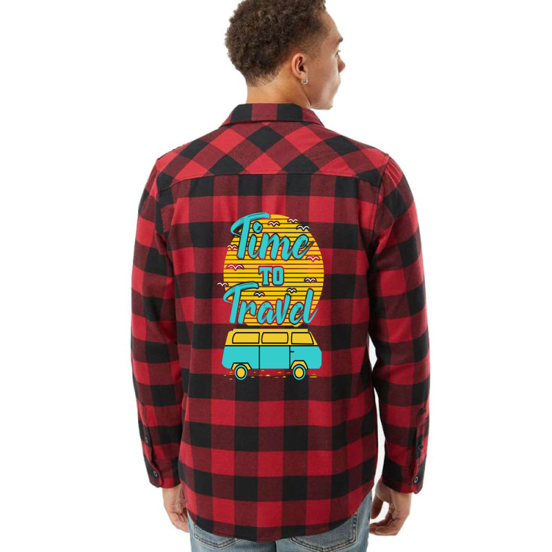 Time To Travel Summer Beach Flannel Shirt by chris299 | Artistshot