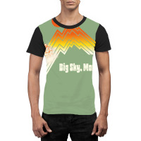 Big Sky Montana 70s80s Retro Souvenir Style Skiing Graphic T-shirt | Artistshot